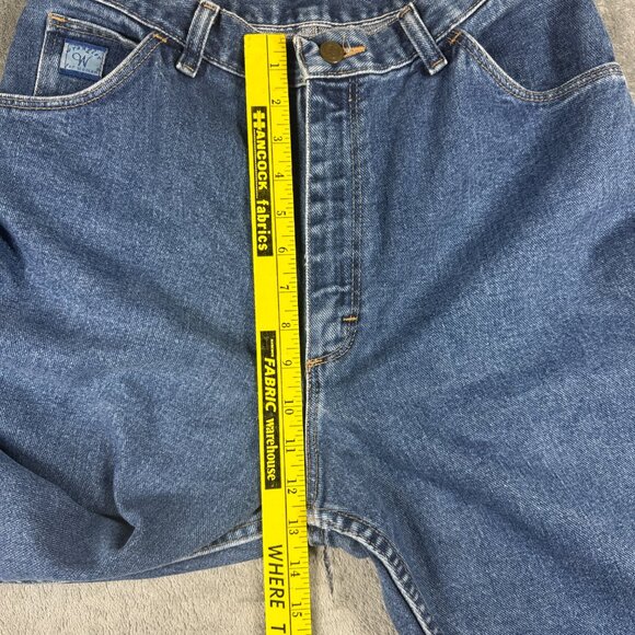 Wrangler Vintage Mom Jeans Women’s 12x34 High Rise 90s Y2K Blue Denim - Picture 7 of 9